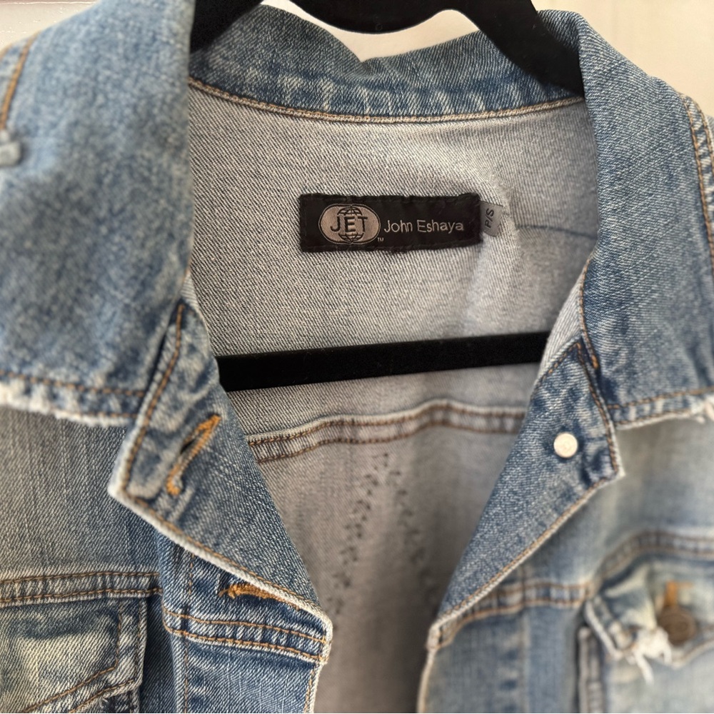 John Eshaya Women’s Light Blue Denim Jean Jacket